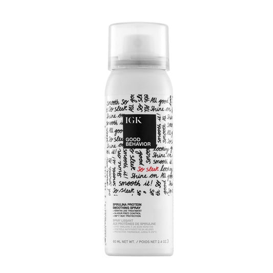 IGK GOOD BEHAVIOR Spirulina Protein Smoothing Spray | Keratin Like Treatment + Frizz Control + Heat Protectant | Vegan + Cruelty Free |