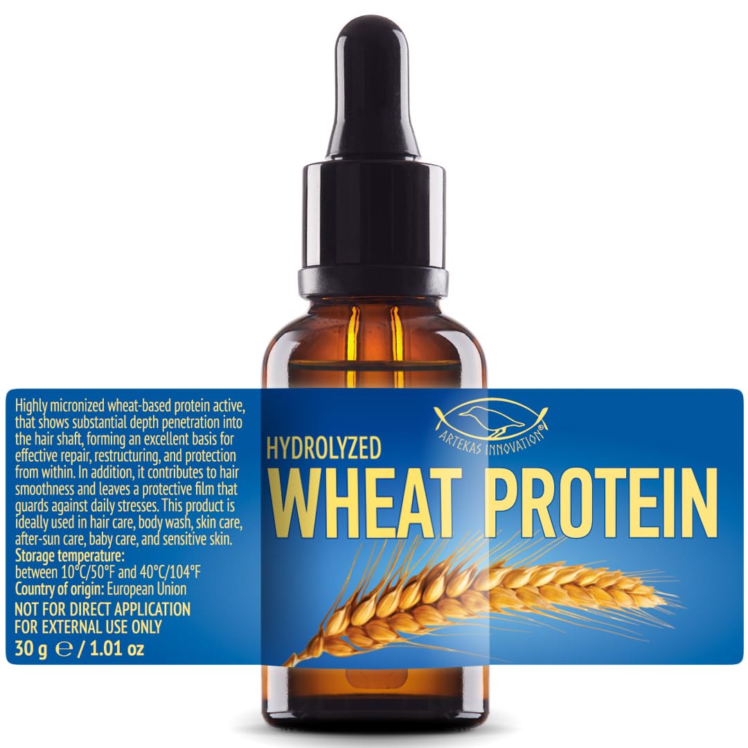 HYDROLYZED WHEAT PROTEIN - Liquid - for Homemade Hair, Skin, Body Wash, Shampoos, Conditioners - 1.00 Oz