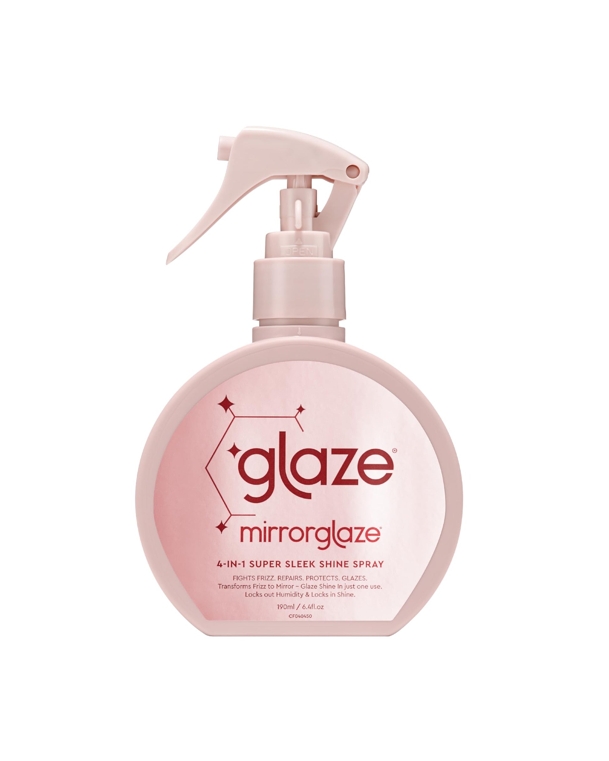 glaze MirrorGlaze Super Sleek Hair Shine Spray Transforms Frizz to Glass-Like Shine, Protects from Heat, Blocks Humidity + Repairs Bonds 6.4 oz