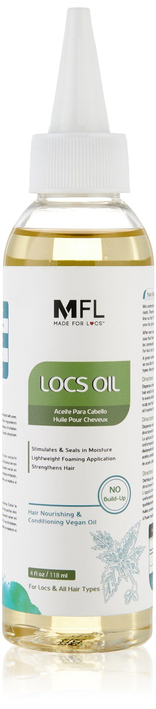 Locs Vegan Conditioning Hair Oil | Foaming Locs Oil | 4 oz