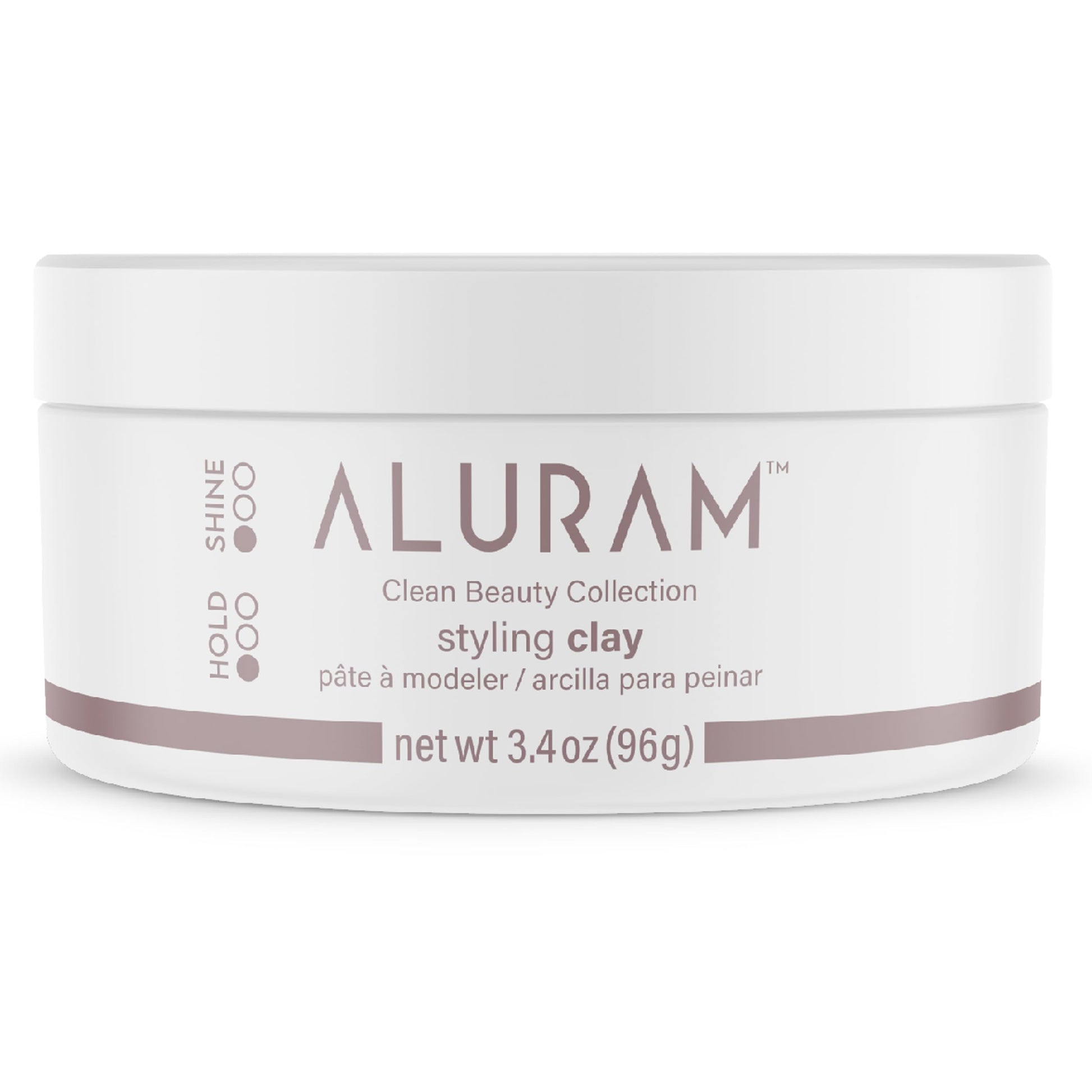 ALURAM Hair Styling Clay, Soft Satin Finish, Clean Beauty Haircare for All Hair Types, 3.4 Fl Oz