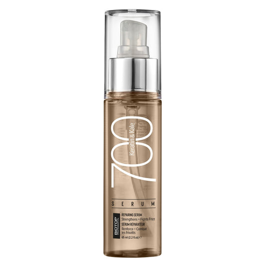 Biotop Professional 700 Keratin + Kale Serum - Heat Protectant and Hair Repair Treatment for Frizzy + Damaged Hair - Smoothing and Strengthening for Split Ends - (2.2 oz/60ml)