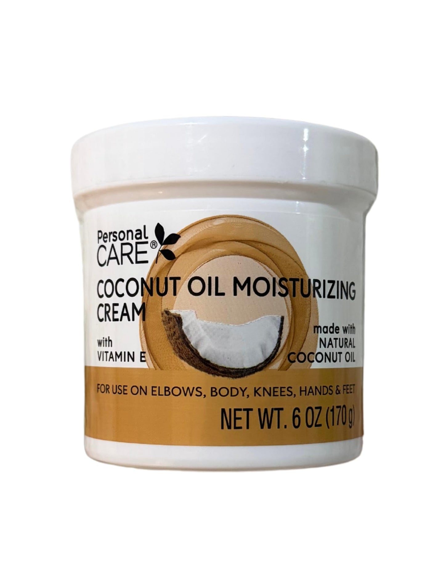 Coconut Oil Moisturizing Cream with Vitamin E, Body and Hand Cream, 6 Oz