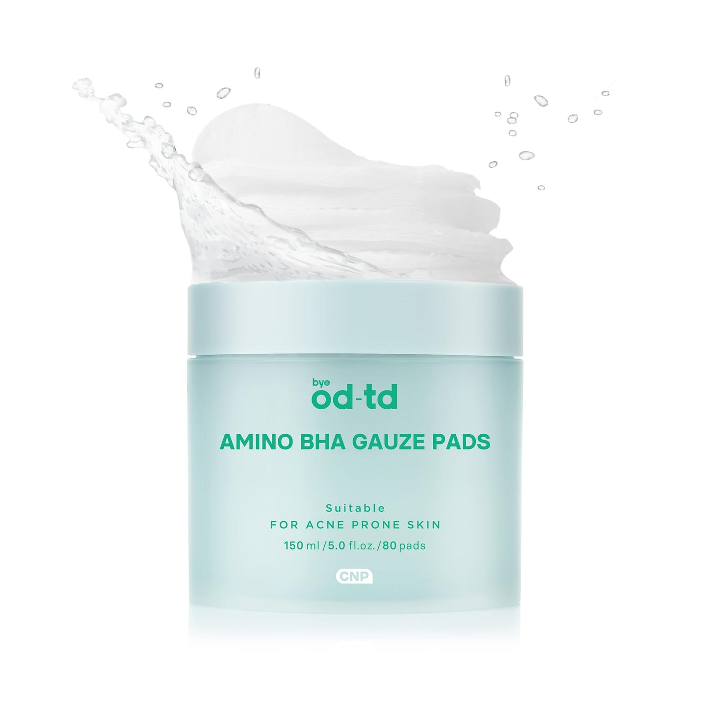 Amino BHA Pads (80 Count) - Pre-Soaked Oil Control Cotton Pads for Gentle Exfoliation, Soothing & Hydration, Korean Skin Care. Amino Acid, Salicylic Acid, Tea Tree