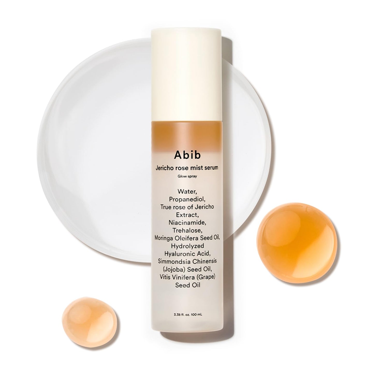 ABIB Jericho Rose Mist Serum, Glow Spray 3.38 fl oz I Hydrating Essential Face Facial Body Mist Bottle, Radiance Booster, Fine Dual-Layer Oil & Serum, Vegan Skincare I 4 Types of Seed Oil