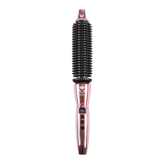 CALISTA Perfecter Pro Heated Round Brush | Lift, Volumize, and Style with No Heat Damage for Healthier-Looking Hair | 4 Sizes for Most Hair Types | Dual Voltage & Adjustable Temp (1.0, Rose Gold)