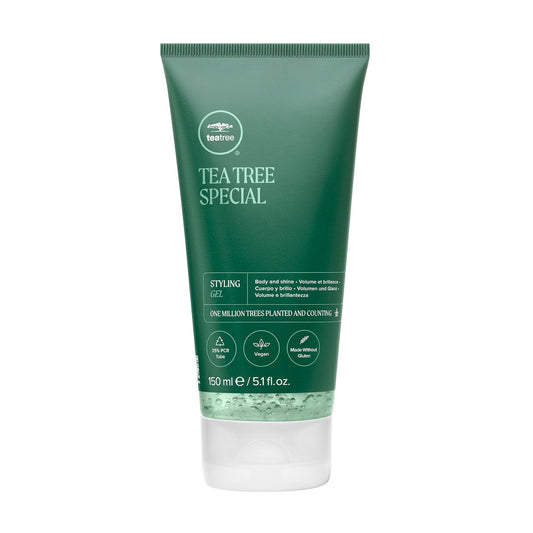 Tea Tree Styling Gel, Medium Hold, High-Shine Finish, For All Hair Types