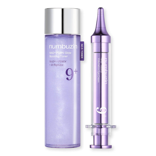 numbuzin No.9 Voluming Duo Set Korean Skin Care | Retinol, Peptides, Salmon PDRN, NAD | Firming, Dark Circles, Fine Lines, Elasticity