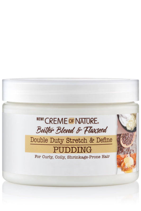 CREAM OF NATURE, Curl Definition Pudding, Butter Blend, Argan Oil, Flaxseed Oil, Anti Frizz, 11.5 Oz