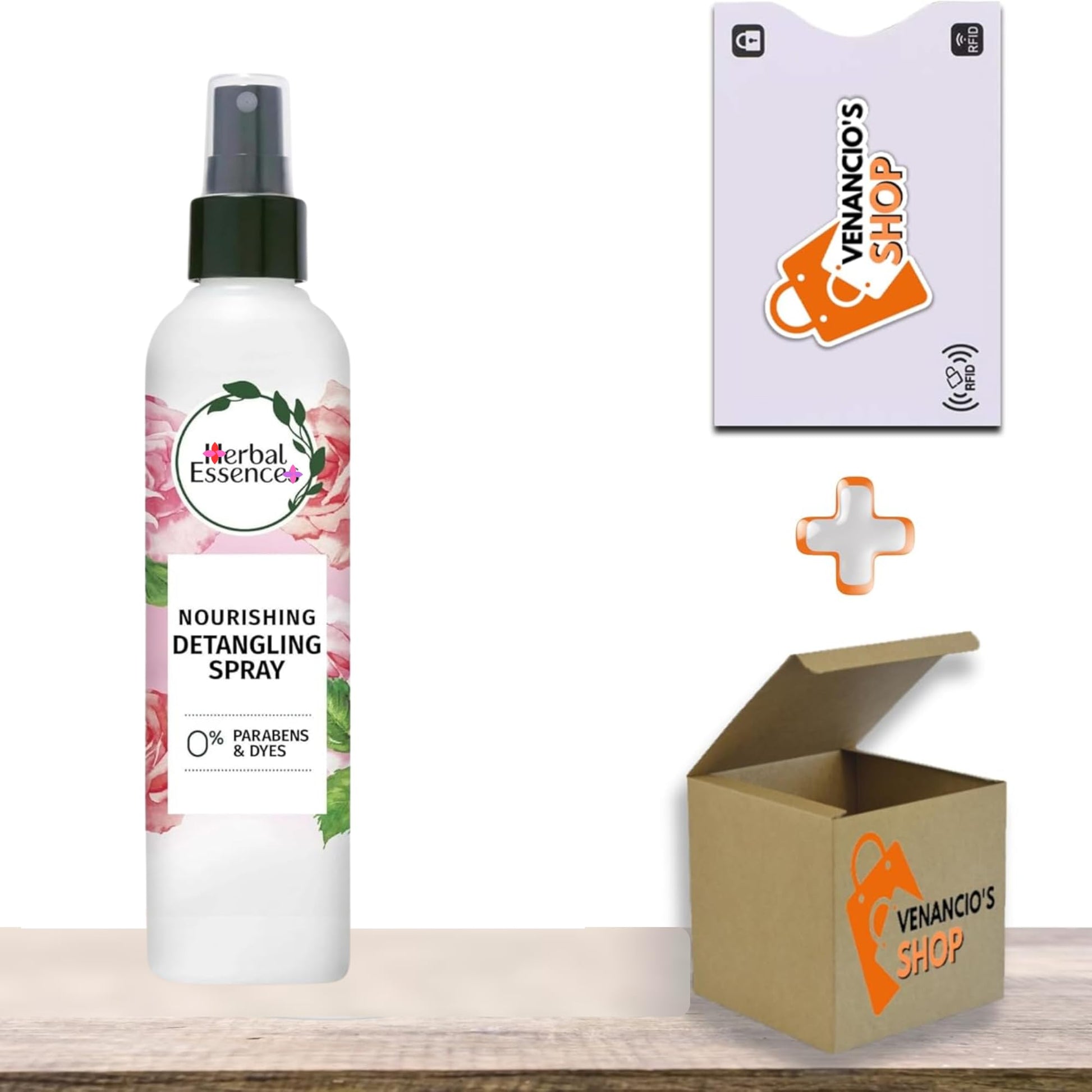 Herbal© Essences Detangling Hair Spray with Rose Essence Nourishing Leave-In Conditioner for Women 7 fl oz Hairspray for All Hair Types