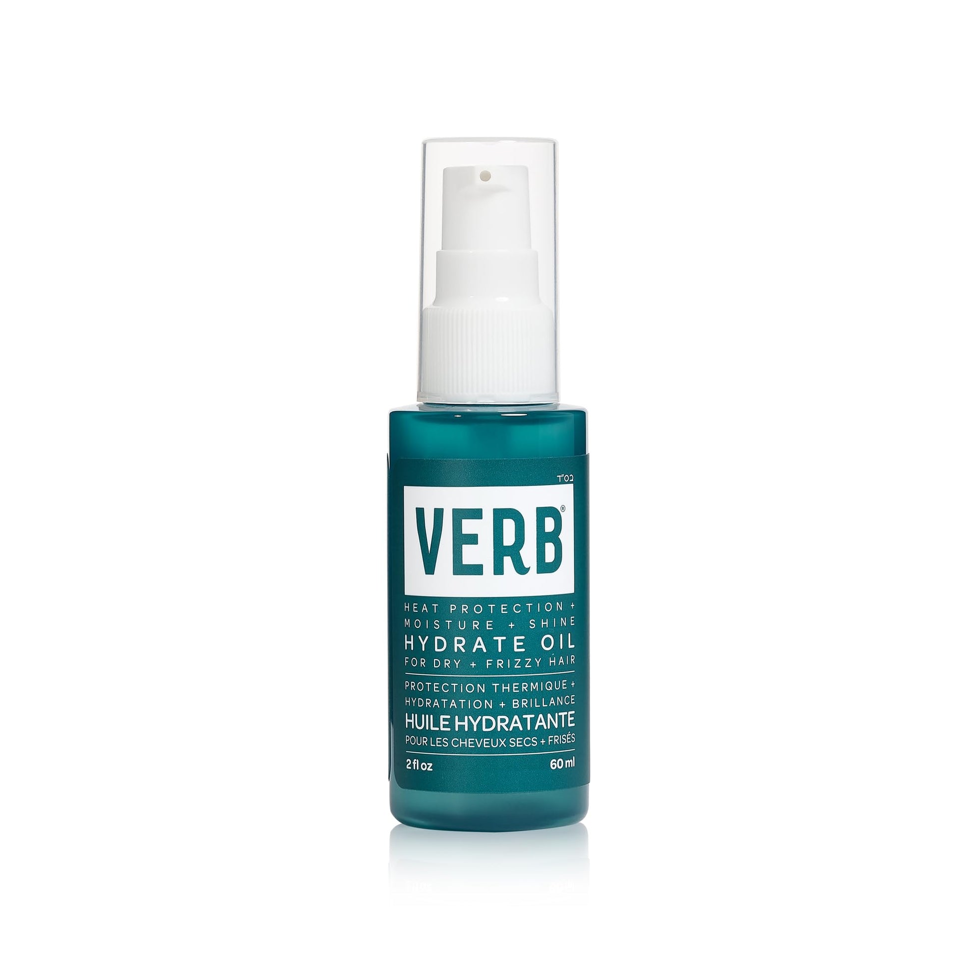 VERB Hydrate Oil - Add Moisture -Increases Shine - Smooth Frizz - Heat Protection for Dry + Frizzy Hair - Amber + Warm Jasmine Scent