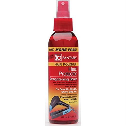 FANTASIA Hair Polisher Heat Protector Straightening Spray, 6 oz (Pack of 2)