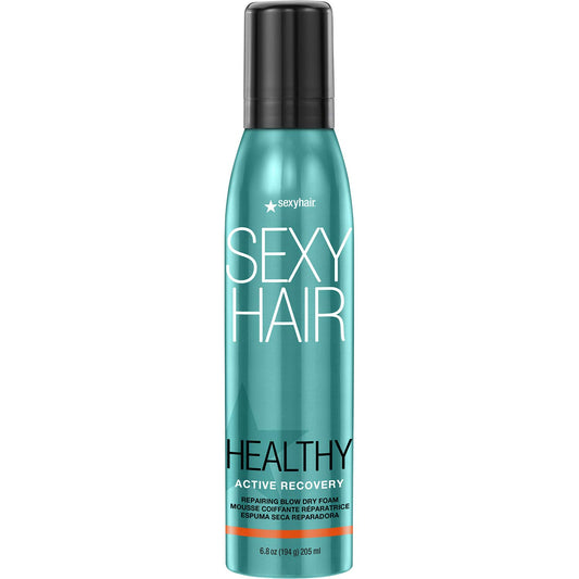 SexyHair Healthy Active Recovery Repairing Blow Dry Foam | Up to 99% Breakage Reduction | Helps Repair | All Hair Types