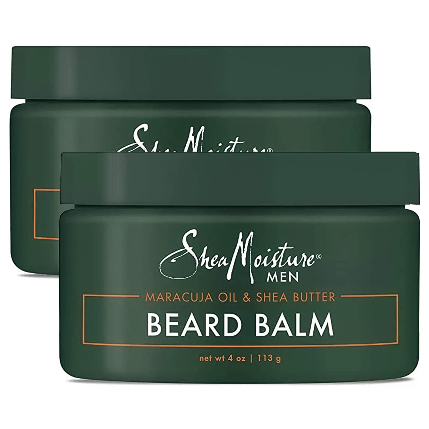SheaMoisture Beard Balm for Men, 2-Pack Moisturizing Shea Butter & Maracuja Oil, Gifts for Men, 4 Oz Ea