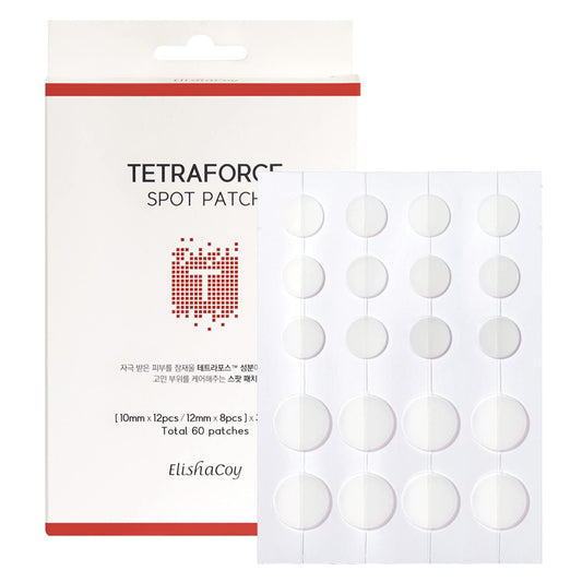 Elishacoy TETRA FORCE CLEANSER spot Patches - Pimple Patches for Face and Skin with Tea Tree Oil for Hydrocolloid Acne Treatment - Cover and Reduce Zits, Blemishes, Spots - 60 Dots