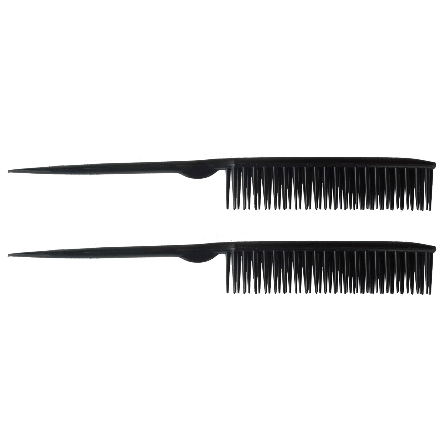 Amelia Beauty Products 3 Row Styler Brush, 8 in | Hair Styling Comb | Travel Hairbrush for women | Rat Tail Comb for Detangling (Black)