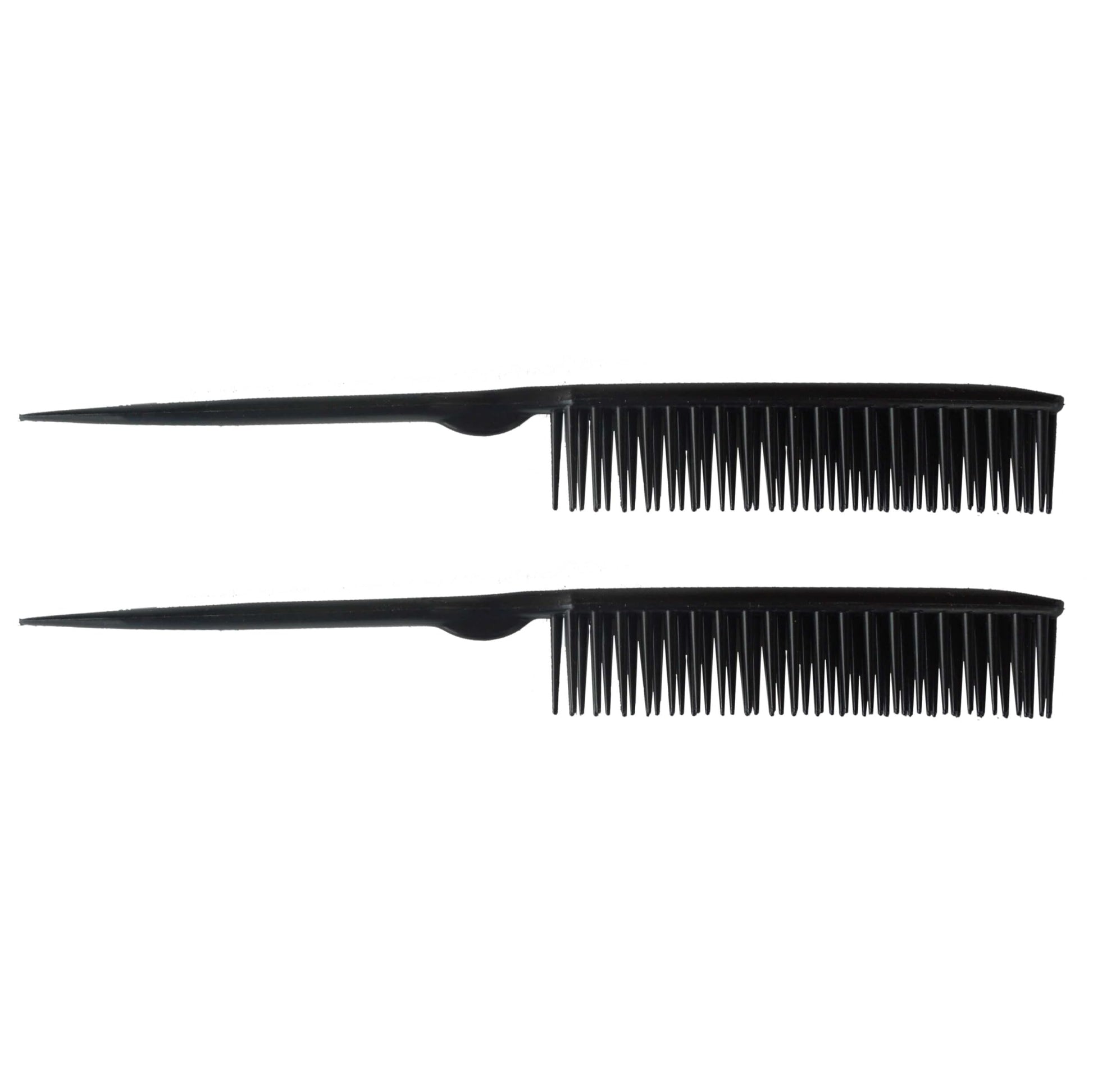Amelia Beauty Products 3 Row Styler Brush, 8 in | Hair Styling Comb | Travel Hairbrush for women | Rat Tail Comb for Detangling (Black)