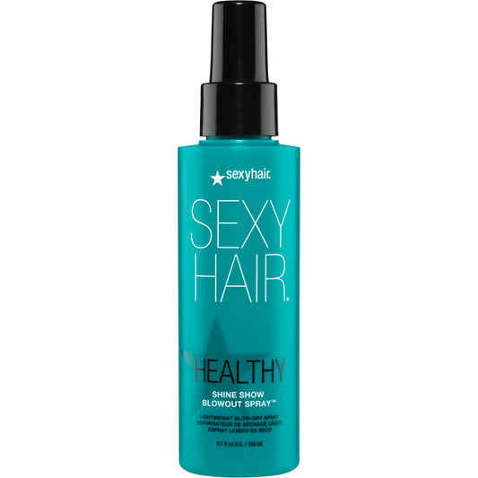 SexyHair Healthy Shine Show Blowout Spray, 5.1 oz | Nourishes Dry Hair | Provides Added Moisture | Sealing Hair Cuticle