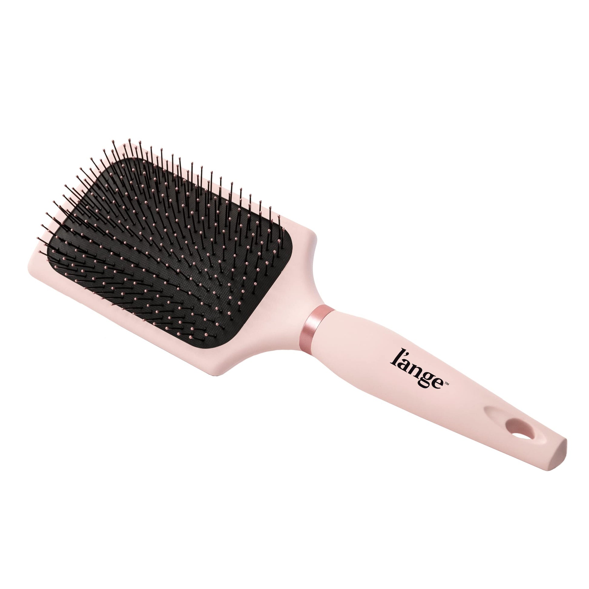 L'ANGE HAIR Siena Paddle Nylon Brush | Helps Groom and Detangle All Types of Hair | Heat-Resistant Nylon-Tipped Bristles | Blush…