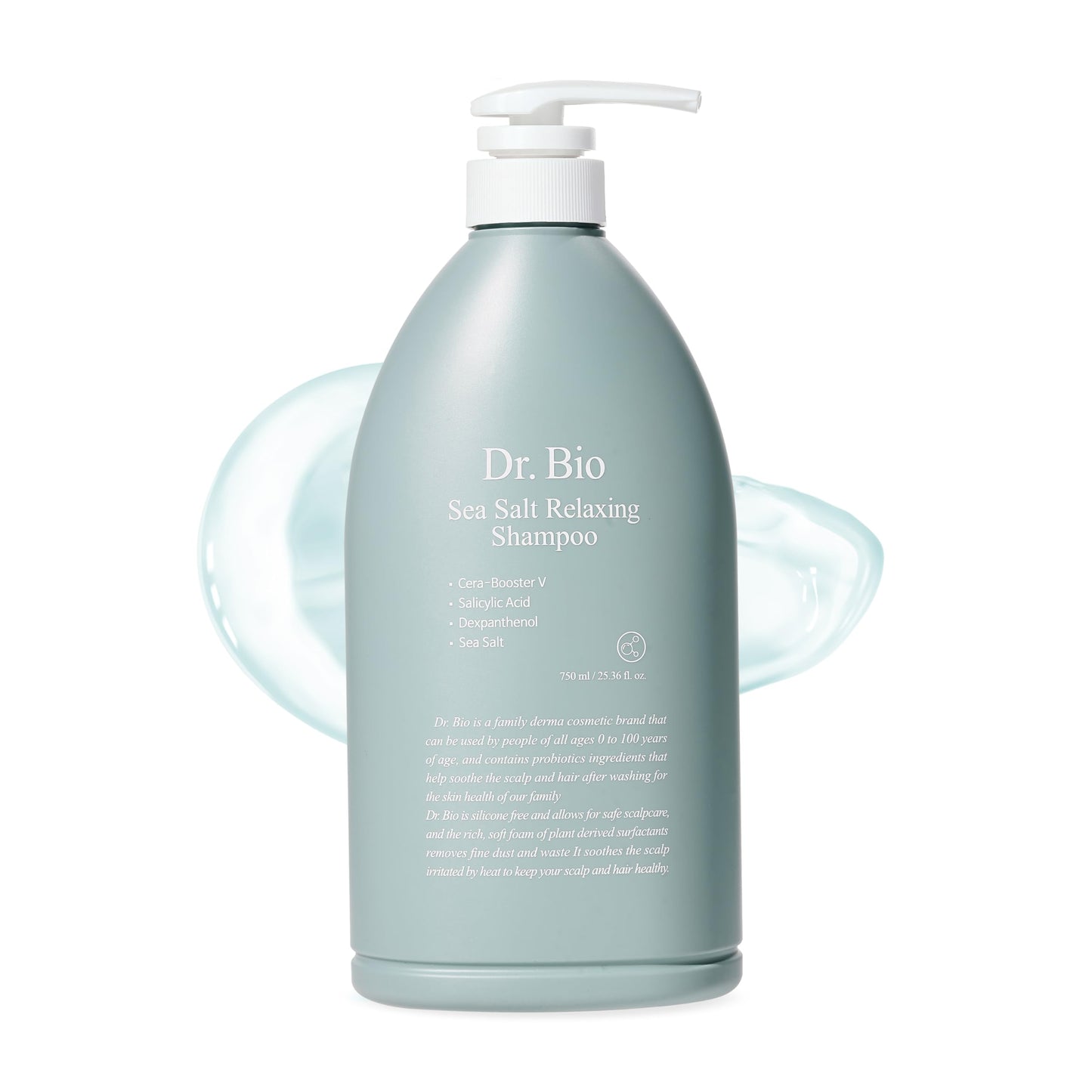Sea Salt Relaxing Shampoo with Probiotics and Cica, Vegan Hair Loss Shampoo for Thinning Hair, Volumizing and Thickening, Hydrating and Scalp Care, Silicone & Paraben Free, Korean Hair Care