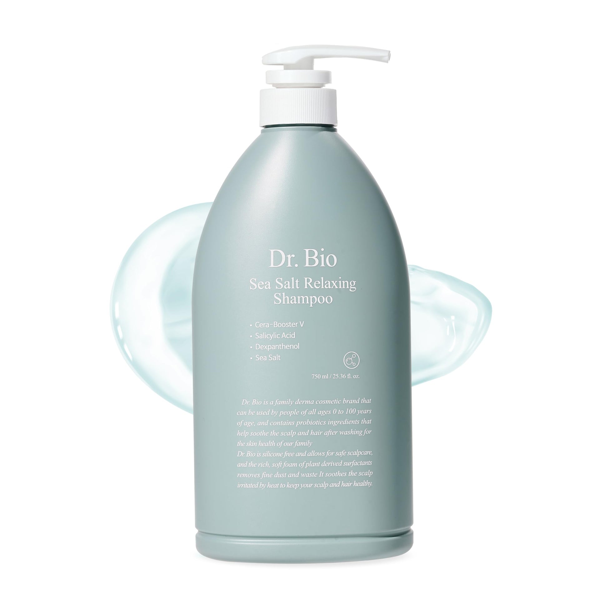 Sea Salt Relaxing Shampoo with Probiotics and Cica, Vegan Hair Loss Shampoo for Thinning Hair, Volumizing and Thickening, Hydrating and Scalp Care, Silicone & Paraben Free, Korean Hair Care