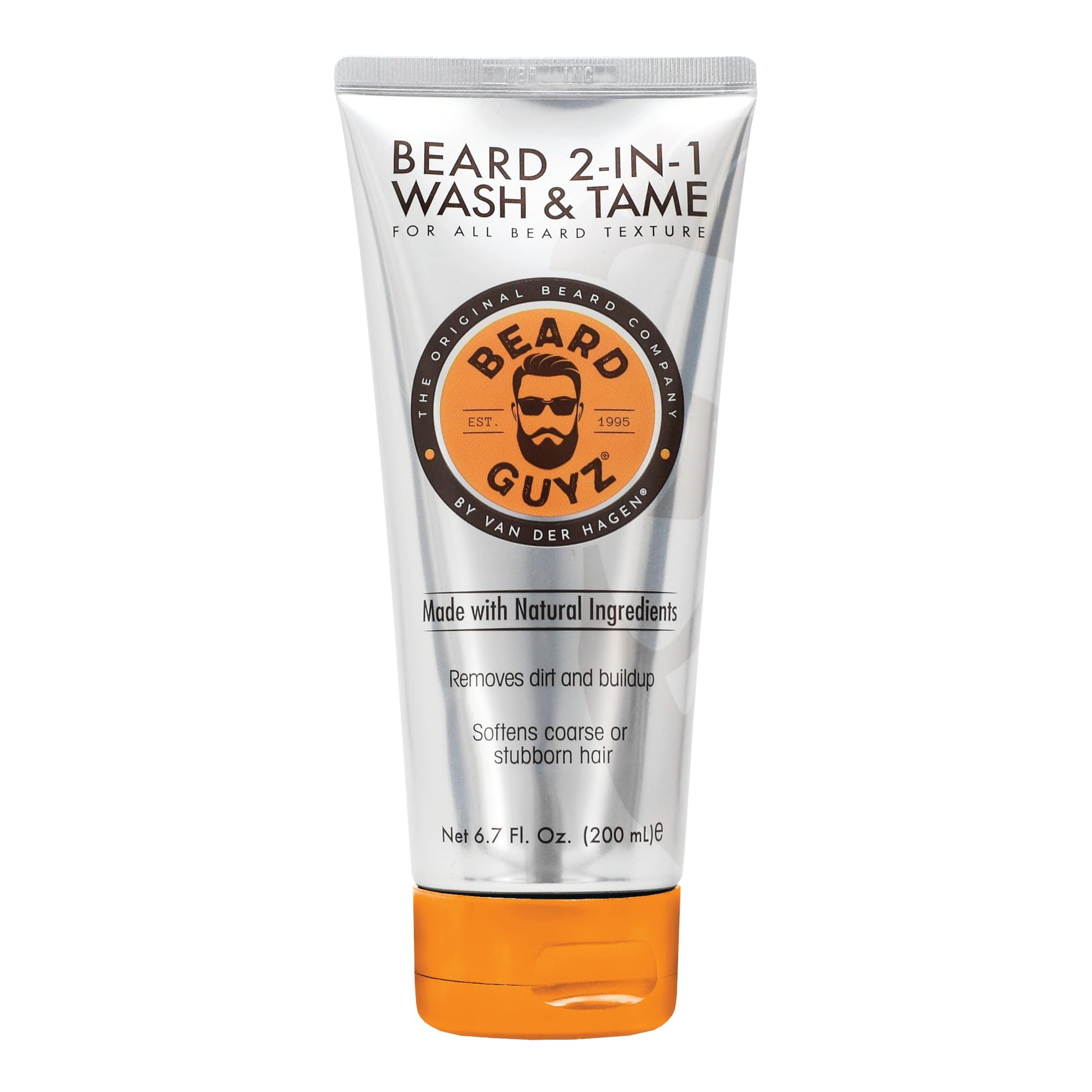 Beard Guyz 2-in-1 Wash & Tame - Softens course and stubborn hair to make styling effortless - Cleans and Moisturizes (6.7 oz)
