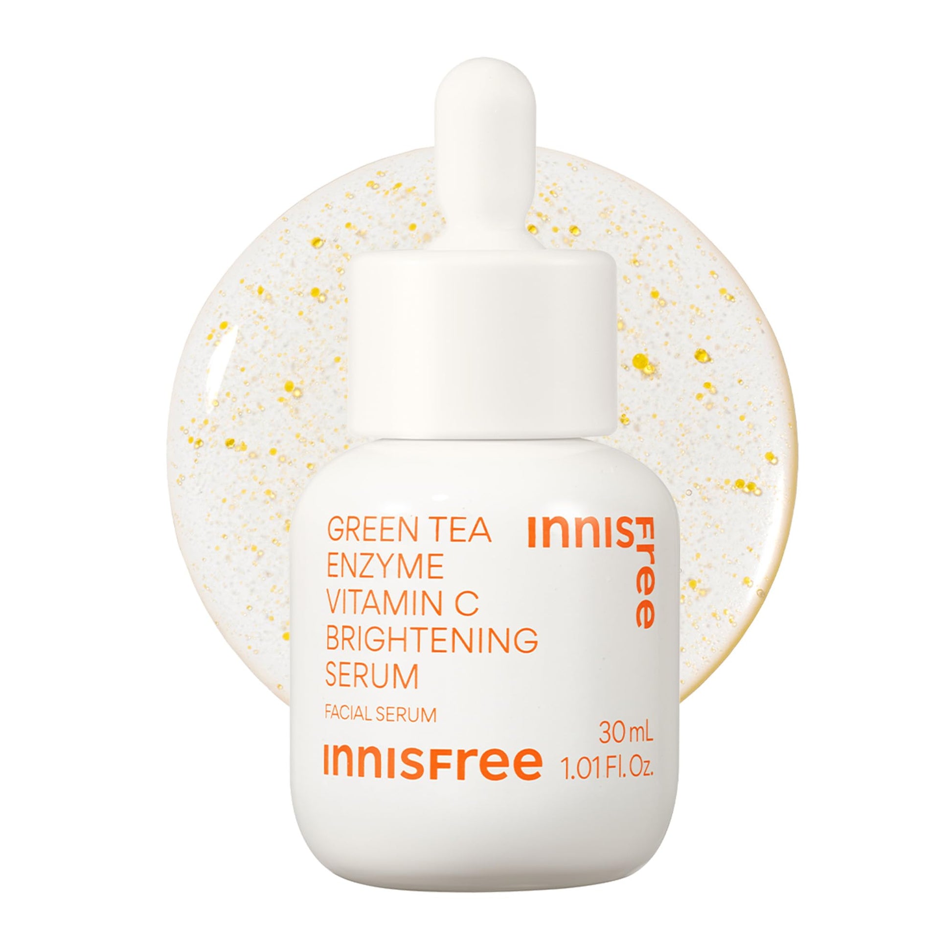 INNISFREE Green Tea Enzyme Vitamin C Serum for Brightening Dark Spot Correction, Korean Face Serum for Radiant Glow