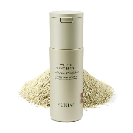 YUNJAC Whole Plant Effect Daily Foam&Exfoliant(2.82oz)-Soothing Enzyme-Infused Matcha Exfoliant Suitable for Sensitive Skin. Infused with Oil or Water,Deeply Cleanses and Soothes Sensitive Skin