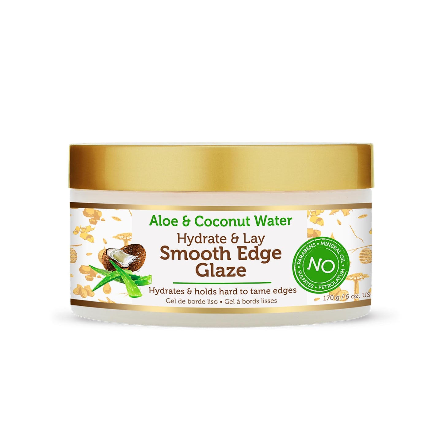 AFRICAN PRIDE Moisture Miracle Smooth Edge Glaze Maximum Edge Control & Hydration, Non-Flaking Edge Gel | Natural Ingredients, Coconut & Aloe Water | Nourish, Moisture & Hold | 6oz