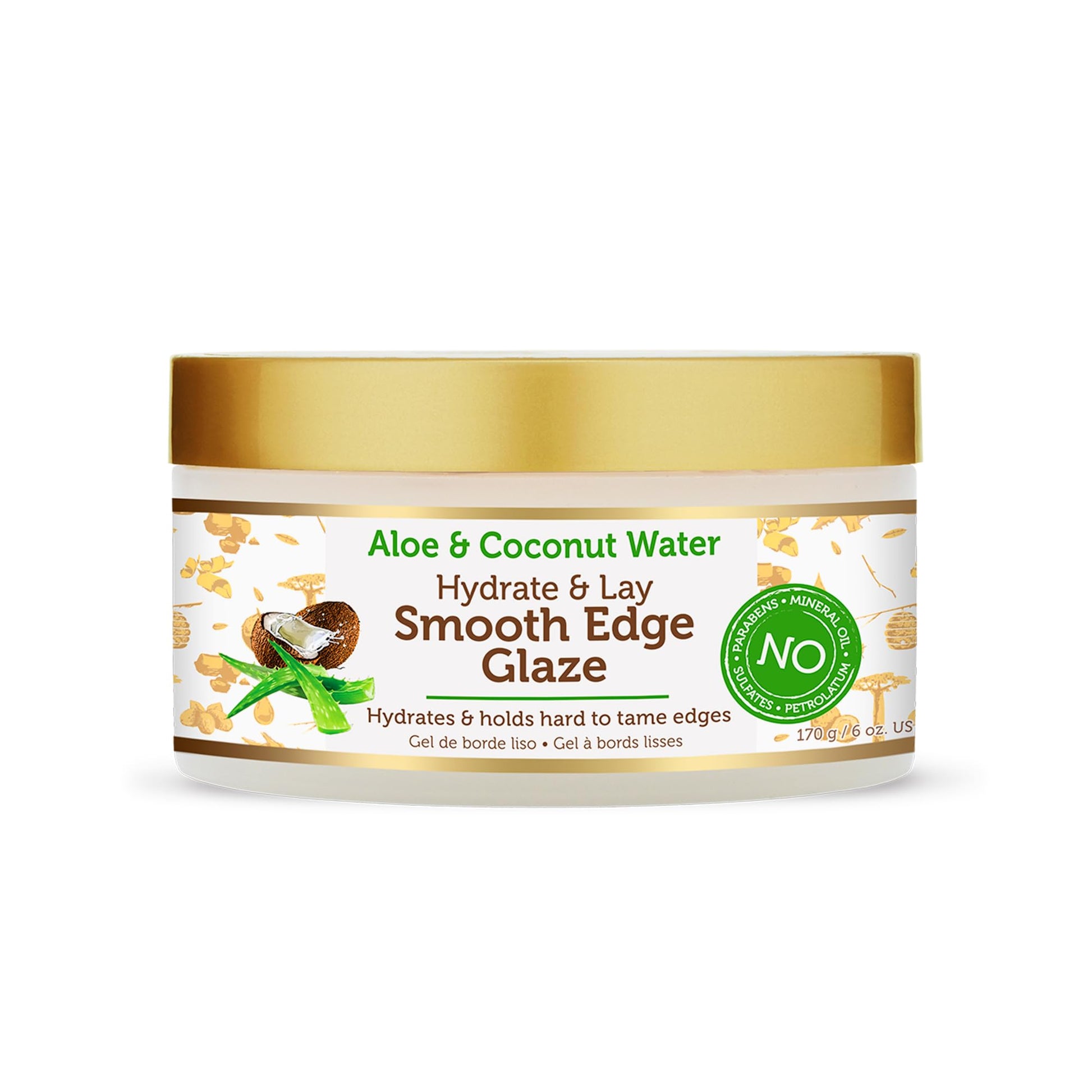 AFRICAN PRIDE Moisture Miracle Smooth Edge Glaze Maximum Edge Control & Hydration, Non-Flaking Edge Gel | Natural Ingredients, Coconut & Aloe Water | Nourish, Moisture & Hold | 6oz
