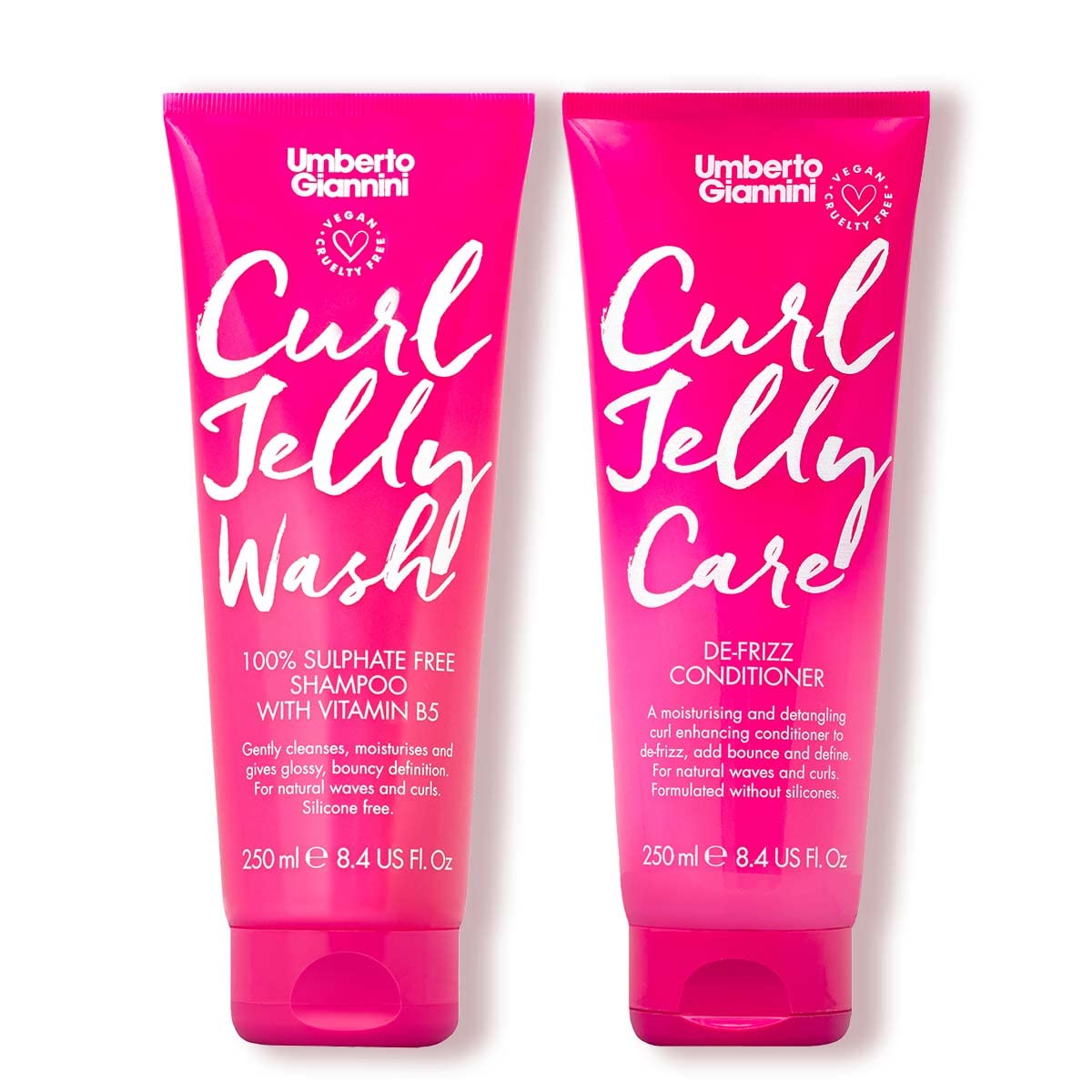 Umberto Giannini Curl Jelly Scrunching Jelly, Vegan & Cruelty Free Frizz Solution Gel for Curly or Wavy Hair, 200 ml (Shampoo & Conditioner)