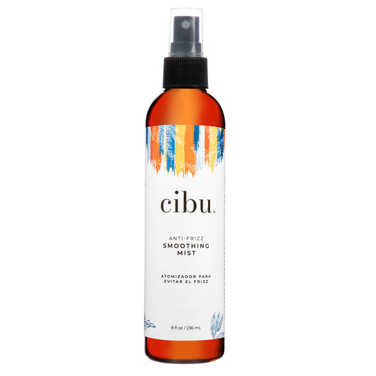 CIBU Anti-Frizz Smoothing Spray | Rice Protein and Keratin Treatment | No Heat Damage Silky Hair Product | 8oz