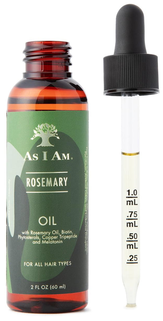 AS I AM Rosemary Oil - 2 oz - Hair Density Serum - with Biotin & Saw Palmetto