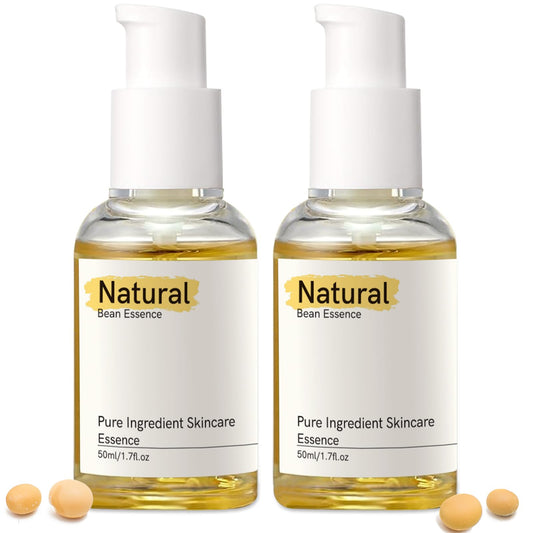 Bean Essence, 2 Pack Gentle Mild Exfoliating Hydrating Essence With Hyaluronic Acid Serum for Face Korea Skin Daily Care Hydrates & Plumps Dry Skin, 1.7OZ