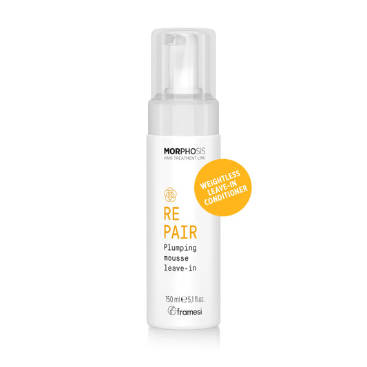 FRAMESI Morphosis Repair Plumping Hair Mousse 5.1 fl oz, Weightless Leave In Conditioner