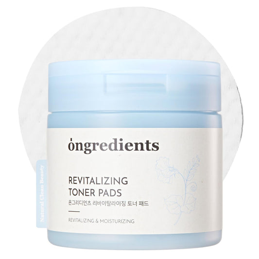 Ongredients Butterfly Pea Flower Tea Toner Pad with 60 pads, Exfoliating Toner Pads for Sensitive Skin, Dual Pad Sheets for Toning & Exfoliating, Korean Skincare, The Blue Toner Pads