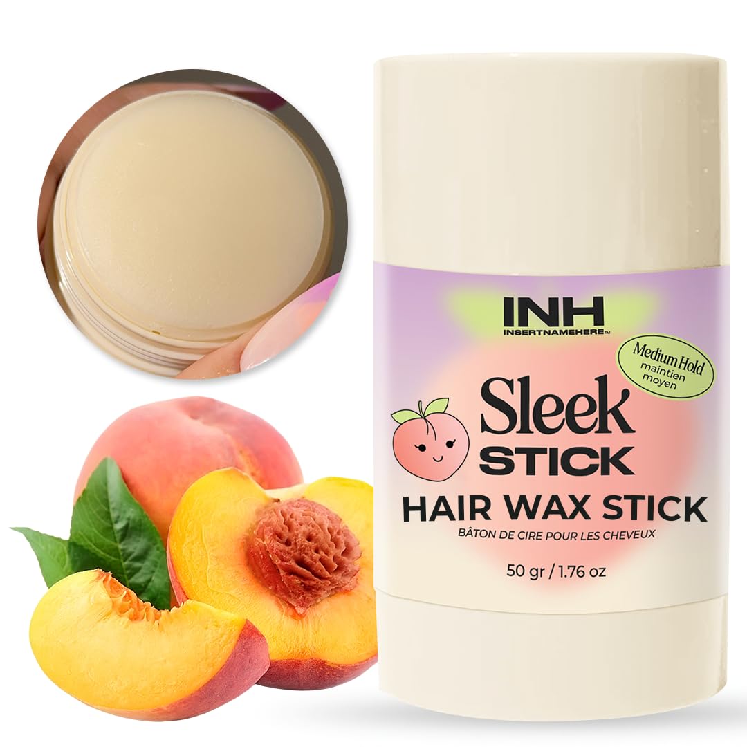 INH Hair Wax Sleek Stick Finishing & Smoothing Vegan Hair Wax Roller | Mess Free, Travel Friendly Styling Product for Flyaways and Frizz. 1.76 oz