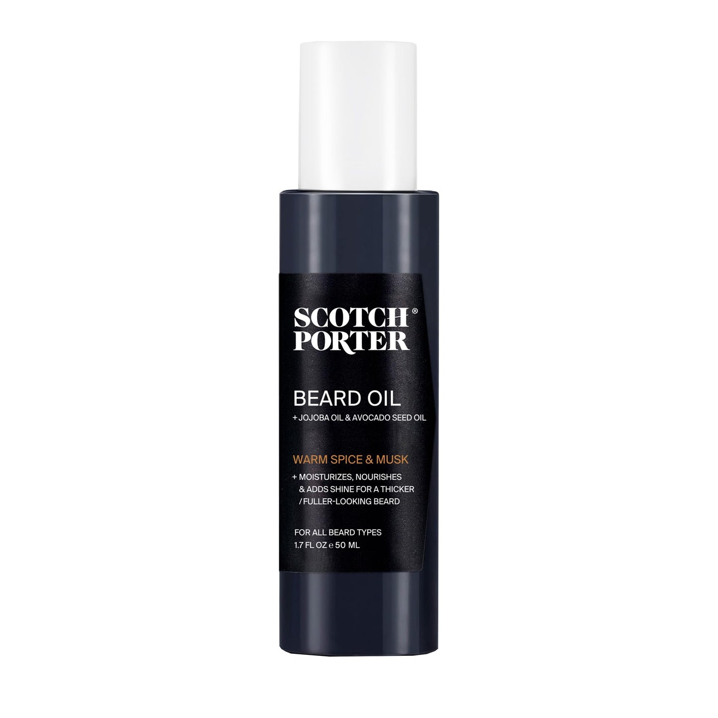 Scotch Porter Smoothing Beard Oil Nourishing Oil Seals in Moisture & Smooths Flyaways for a Frizz-Free, Fuller/Healthier-Looking Beard with All-Day Shine Original Scent, 1.7 oz. Bottle