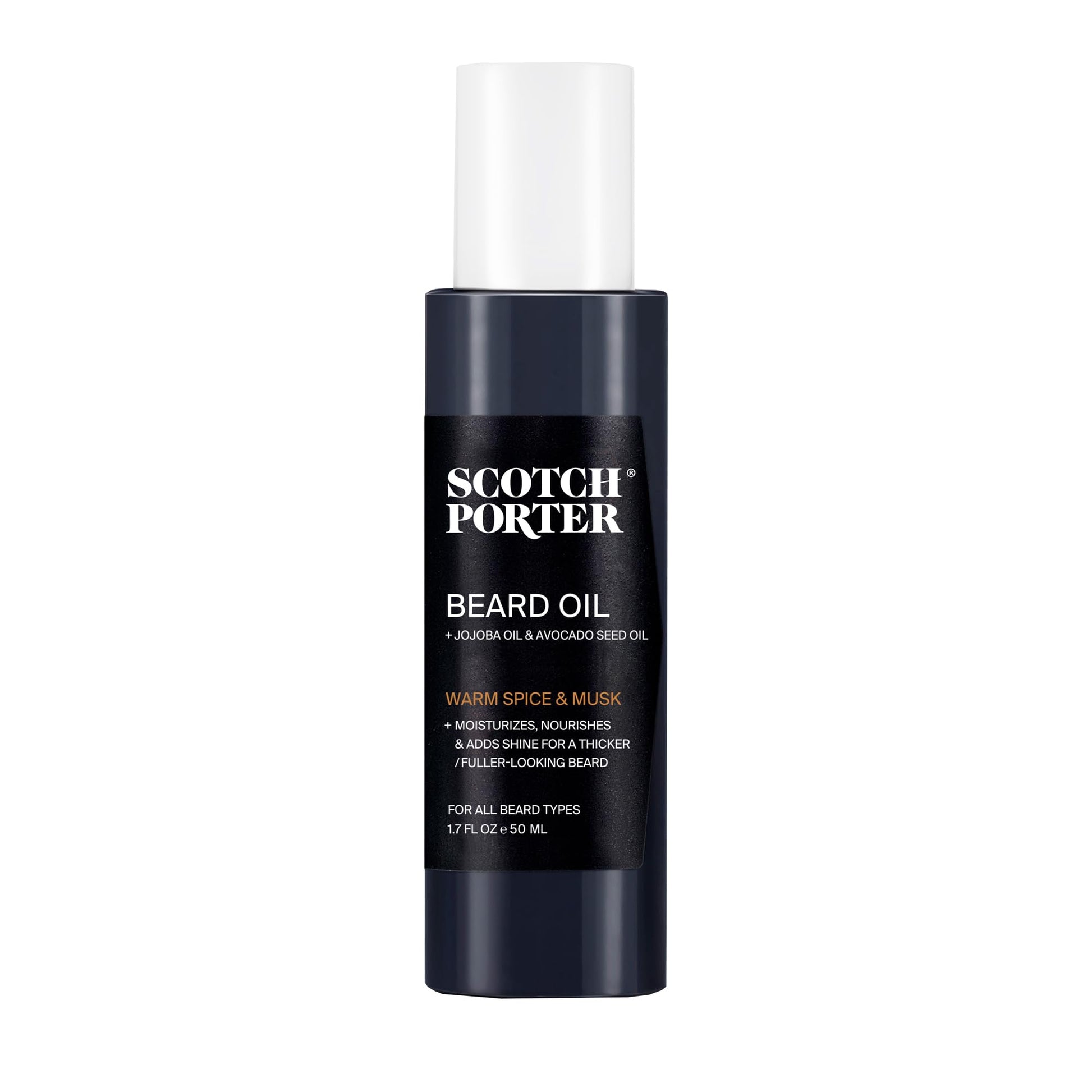 Scotch Porter Smoothing Beard Oil Nourishing Oil Seals in Moisture & Smooths Flyaways for a Frizz-Free, Fuller/Healthier-Looking Beard with All-Day Shine Original Scent, 1.7 oz. Bottle