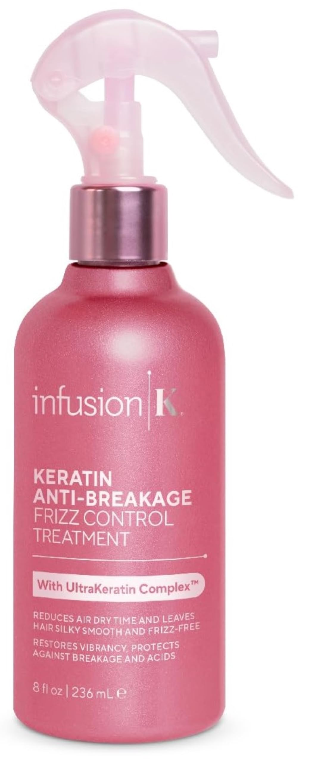 Keratin Anti-Breakage Frizz Control Treatment with UltraKeratin Complex - Reduces Air Dry Time & Leaves Hair Silky Smooth | Color Safe | Paraben, Cruelty, & Sulfate Free (8 Fl Oz)