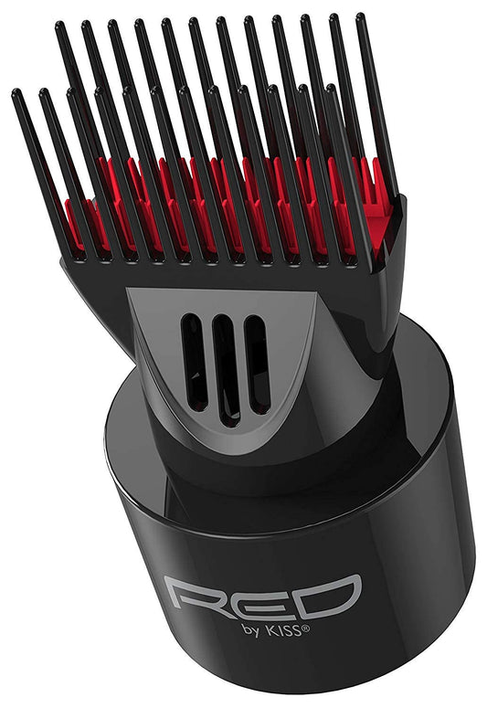 Red by Kiss Universal Detangling Blow Dryer Hair Styling Pik Double Layer Pik Attachment for Smooth, Frizz-Free Hair Compatible with All Hair Dryers, Wigs, Weaves & Natural Hair