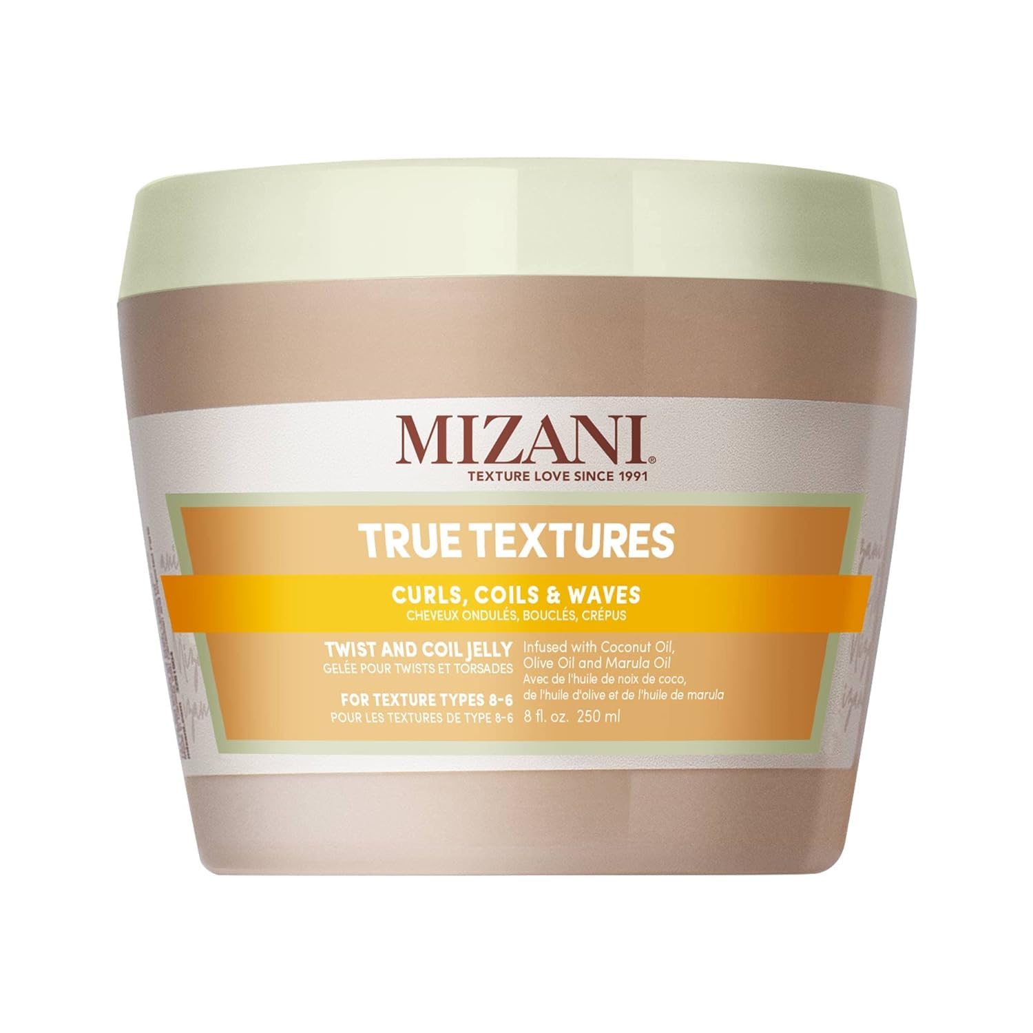 MIZANI True Textures Twist and Coil Paraben & Silicone-Free Jelly - Provides Touchable Texture With Coconut Oil, For Curly Hair
