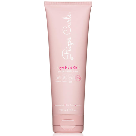 Rizos Curls Light Hold Gel Flexible, Flake-Free, Frizz-Free Hold & Shine Defines & Moisturizes Wavy, Curly, Coily, Kinky Hair Types with Aloe Vera Sulfate, Silicone & Paraben Free