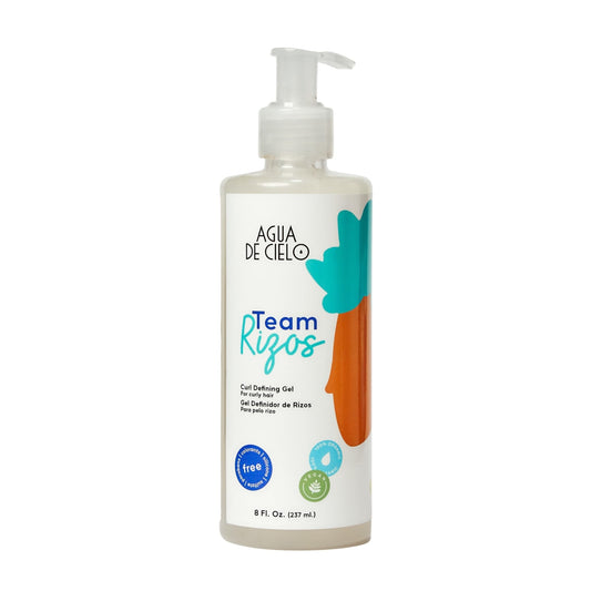 Agua de Cielo Team Rizos Curl Defining Gel - Nourish, Hydrate, and Define Your Curls, Leave-In Cream for Curly and Wavy hair - 8 oz