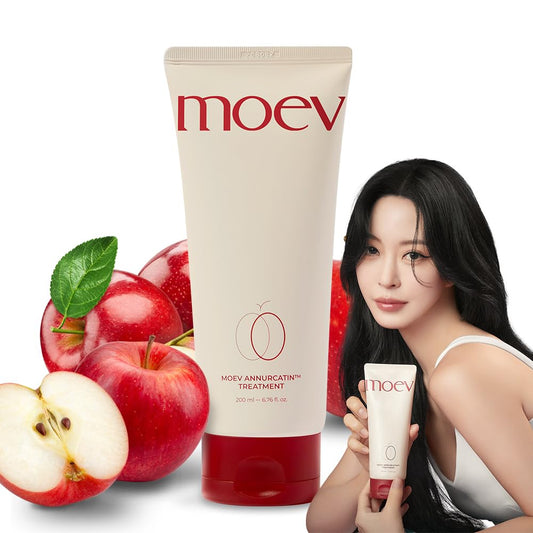 ANNURCATIN Hair Treatment Mask, Korean Wash-Off Hair Care Mask Apple Deep Damage Conditioner Sulfate-Free with Thickening Moisturizing for Damaged Thin Dry Hair, 6.76 fl.oz. (Apple & Freesia)