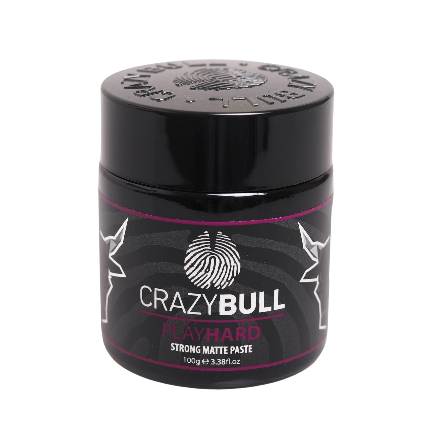 Crazy Bull Hair Play Hard Strong Matte Paste - Volumizing Hair Products - Cruelty-Free Styling Cream with Melon Scent - No Flake Hair Paste - 3.38 oz