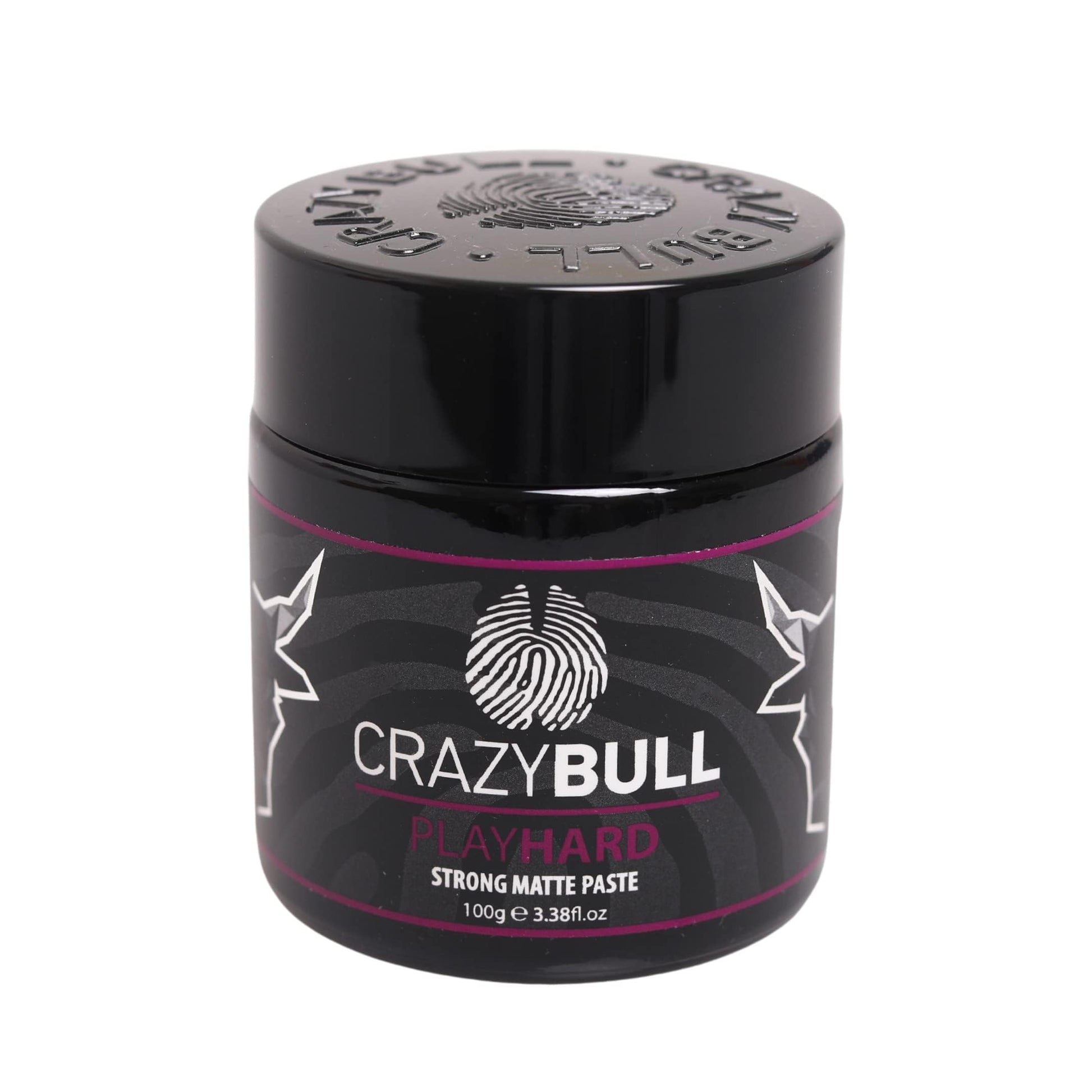 Crazy Bull Hair Play Hard Strong Matte Paste - Volumizing Hair Products - Cruelty-Free Styling Cream with Melon Scent - No Flake Hair Paste - 3.38 oz