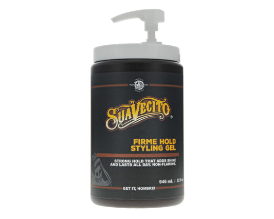 SUAVECITO Firme (Strong) Hold Styling Hair Gel 32 oz Tub with Pump - Original Scent, High Shine - Alcohol Free - Won't Dry or Flake, Lasts All Day, Works On All Hair Types And Textures