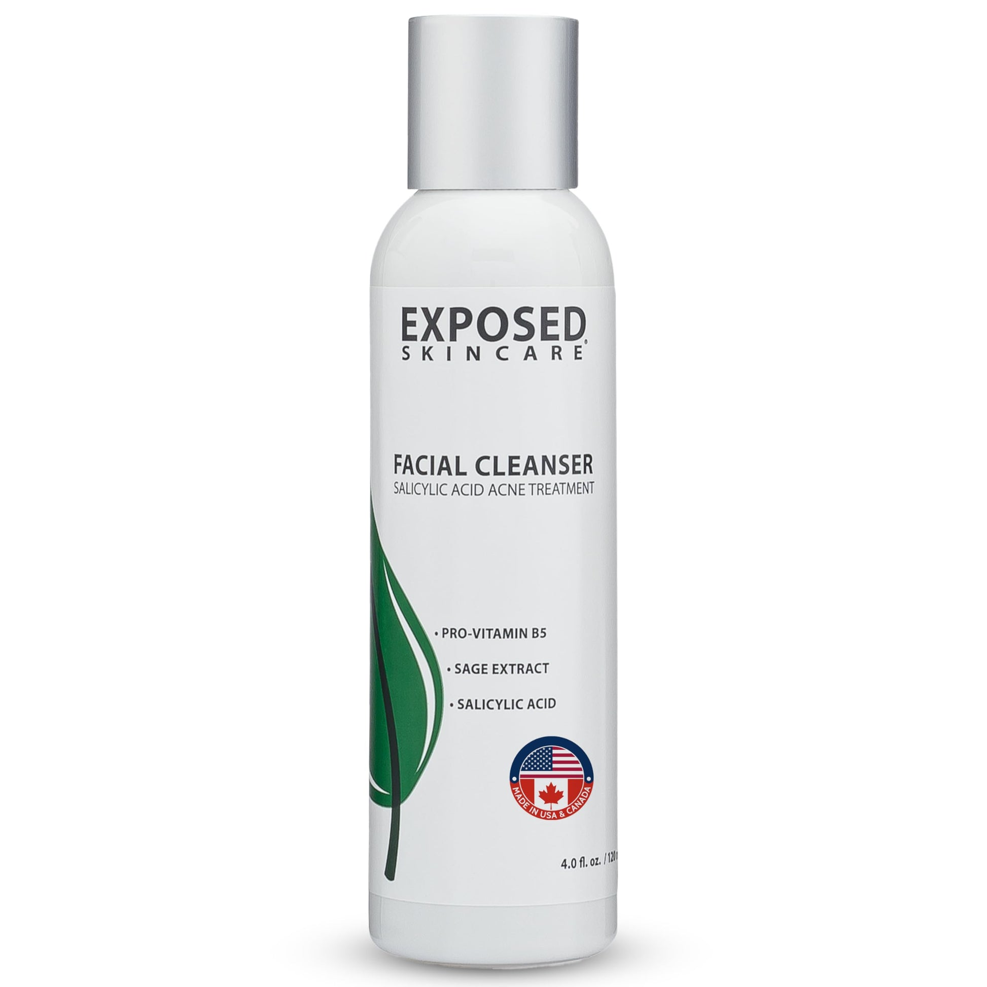 Exposed Skin Care Acne Facial Cleanser Gentle Salicylic Acid Face Wash for Acne-Prone Skin Pore Clarifying Wash for Teens & Adults, All Skin Type