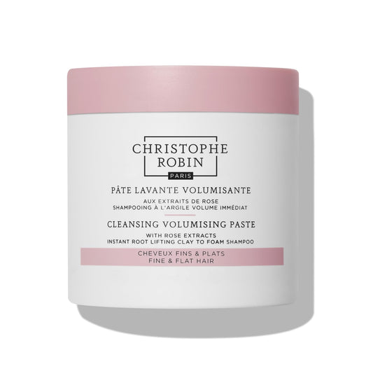 Christophe Robin Cleansing Volumizing Paste Shampoo with Rassoul Clay Rose Extracts Unisex Paste for Fine, Thin, and Flat Hair Color Safe - Travel Size 2.5 fl. oz